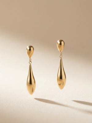 Golden Teardrop Earing