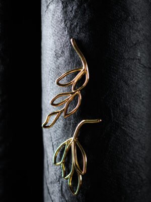Golden Foilage Earring