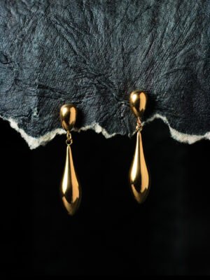 Golden Teardrop Earing